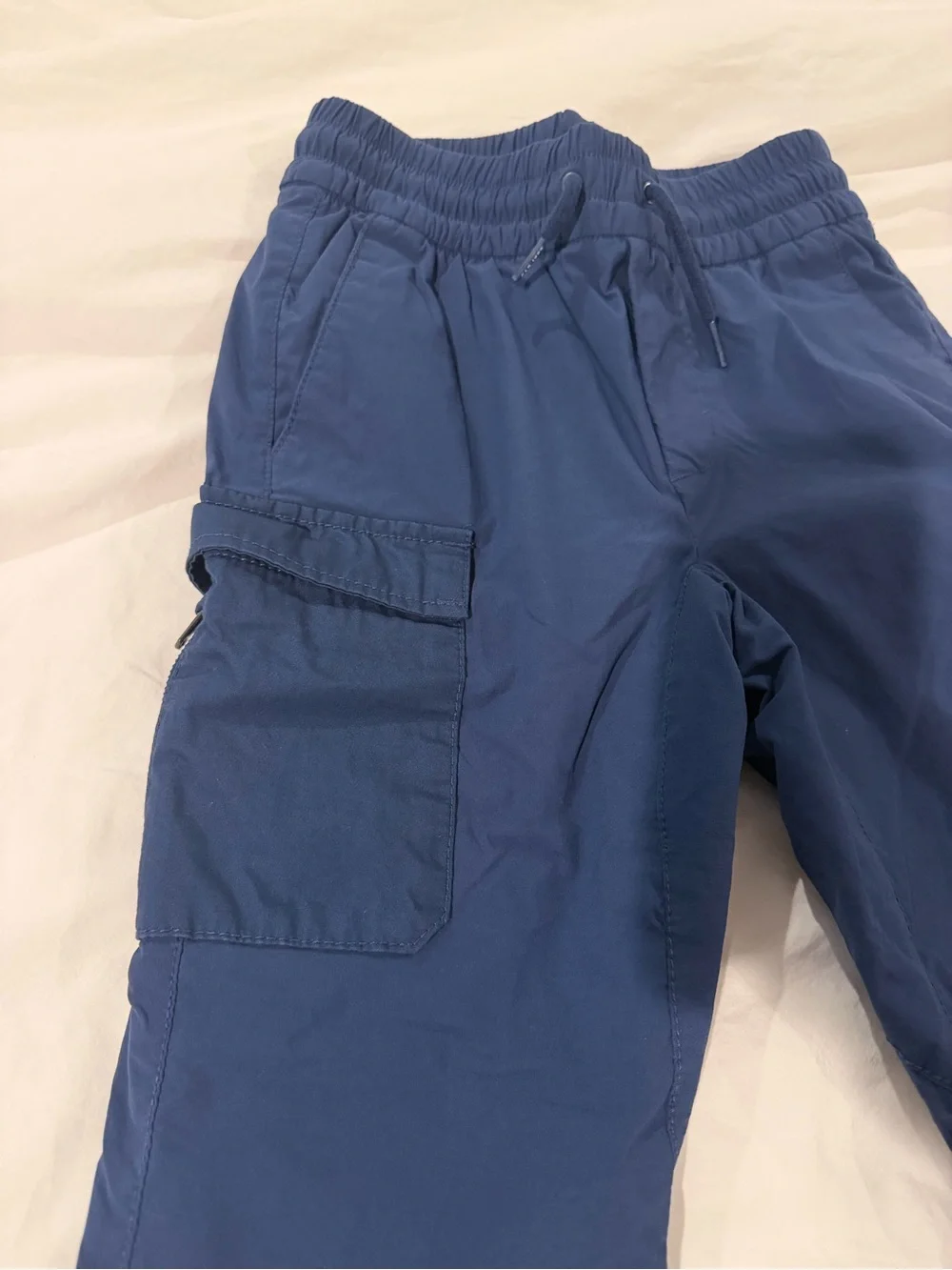 Gap Kids Navy Cargo Jogger Pants - Comfortable Elastic Waist Medium